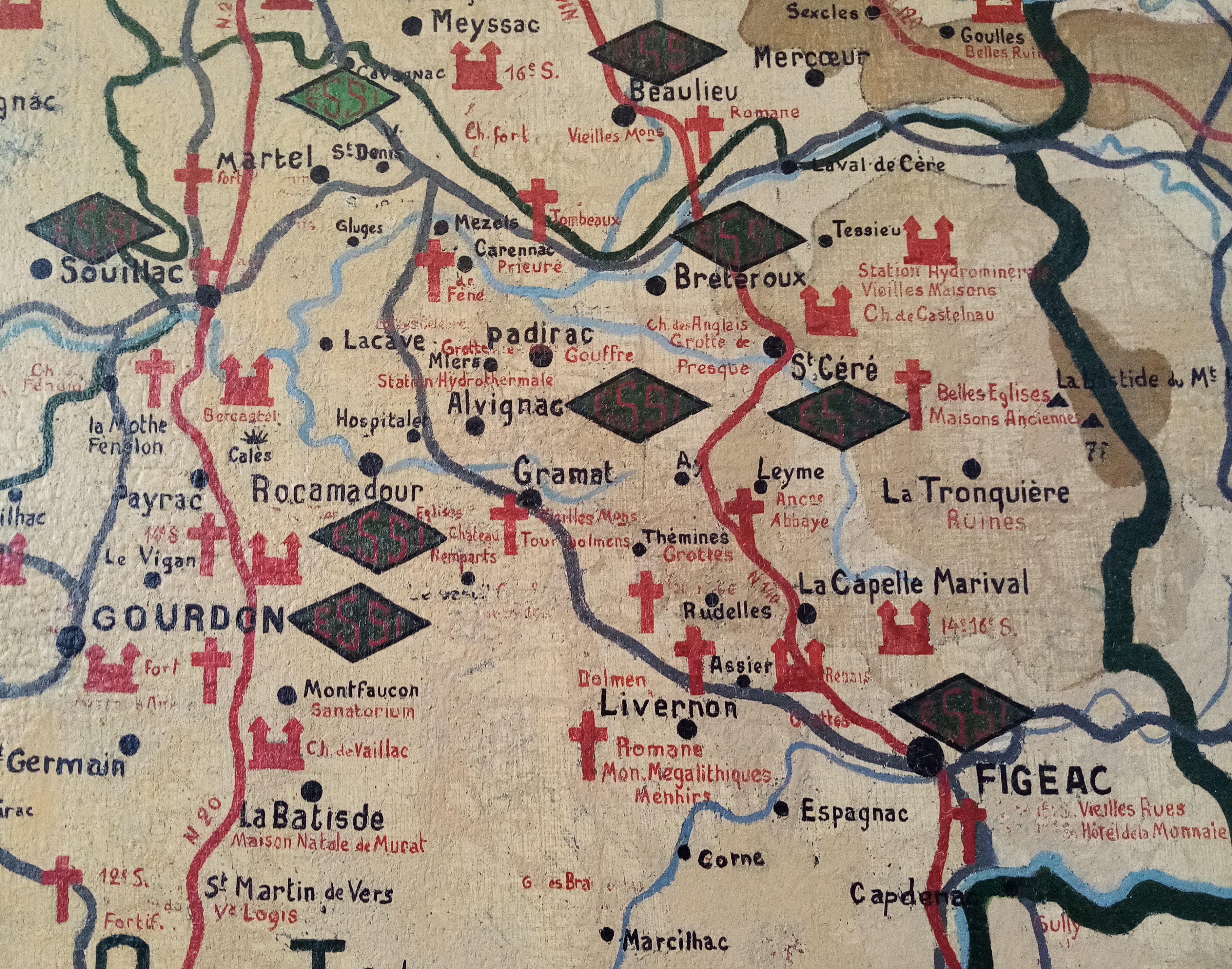 La carte touristique de la gare de Limoges